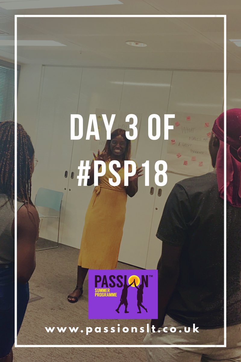Passion_SLT's tweet photo. We’ve reached day 3 already! 
.
.
#passionslt #PSP18 #summer18 #passionweek #passionsummerprogramme  #feedyourpassion #fuelthedream #doitwithpassion #youth #plansforsummer #allthingspassion
#summervibes #london #youngtalent https://t.co/f7DrhrPnpH