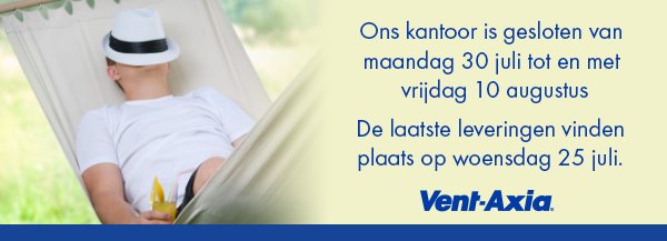 Wij gaan genieten...u ook? <a href="/VentAxiaNL/">Vent-Axia B.V.</a>