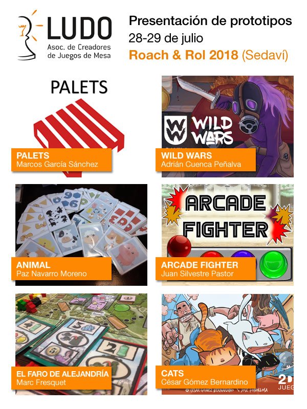 2d10juegos's tweet photo. Los protos de @asociacionludo estarán en #ROACHnROL18 enseñando sus vergüenzas #animal #arcadefighter #faroalejandria #cats #palets #wildwars https://t.co/XSkgH4wuk8