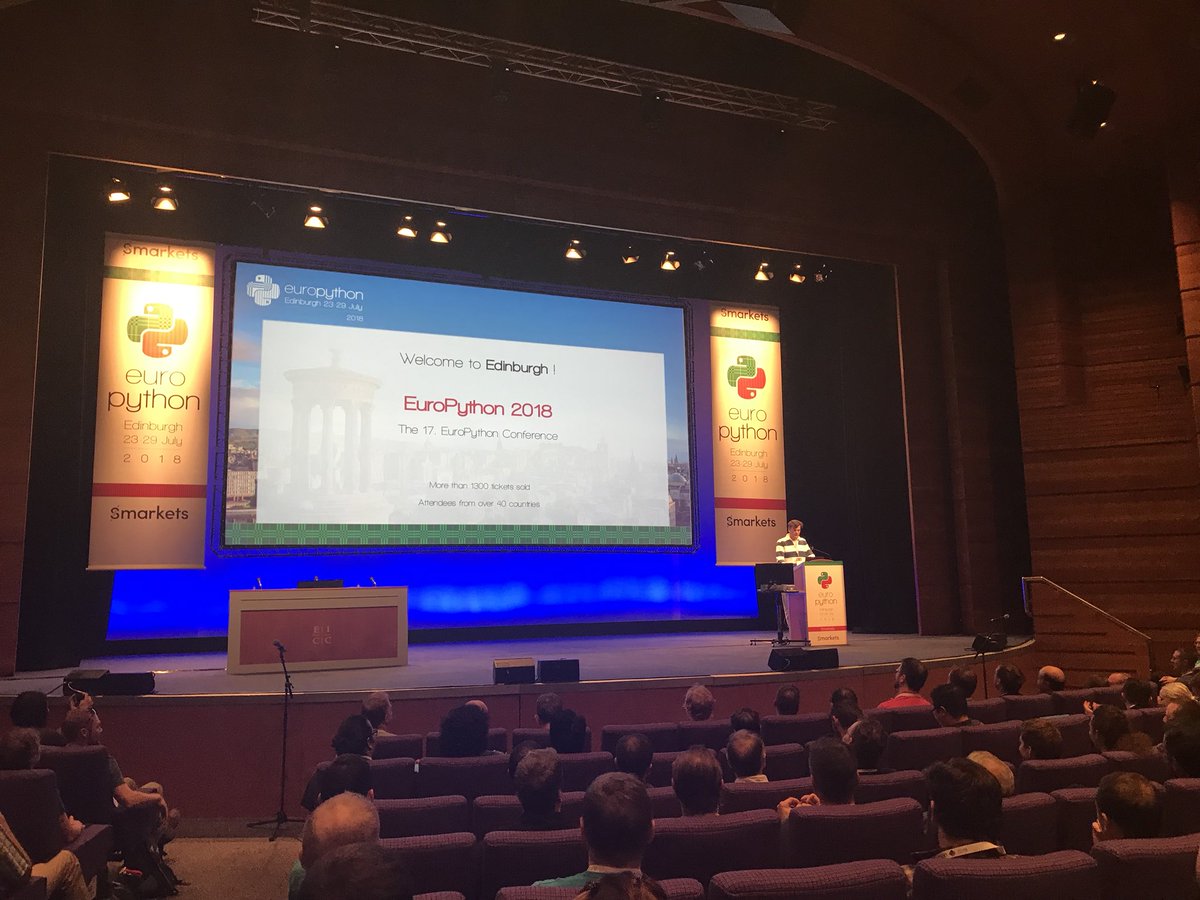 dybait's tweet photo. #europython 2018 conf officially started ! https://t.co/bTvZ3EnWK4