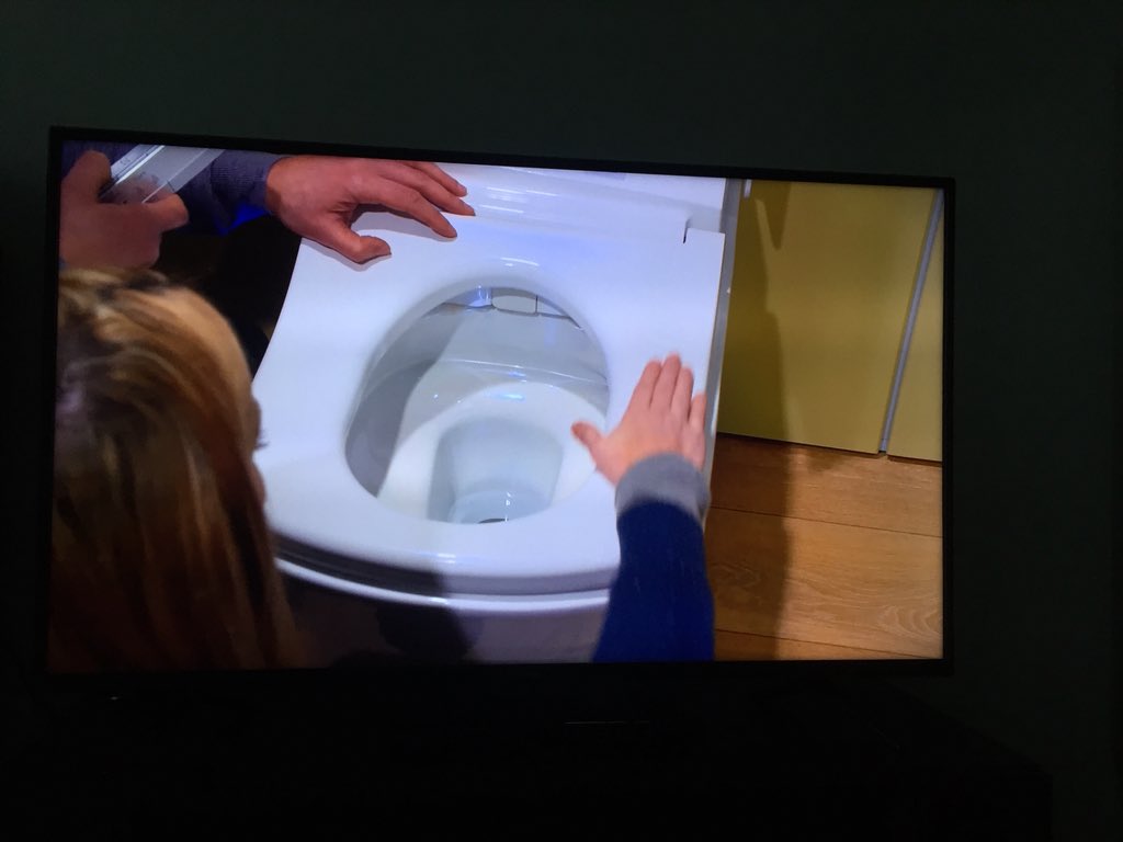 Inside the factory BBC2 last night. Getting intimate with a TOTO Washlet #showertoilet #toto #washlet #insidethefactory #toiletsofthefutrenow