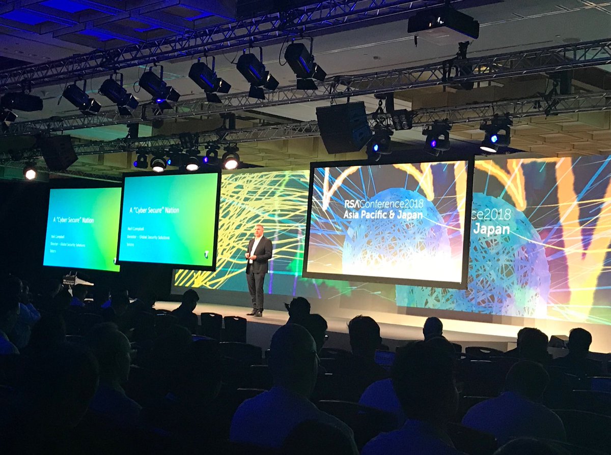 KateHealy01's tweet photo. Listening to ⁦@neil_sec⁩ discuss a cyber secure nation #telstra #rsac https://t.co/XDq3MihUJs