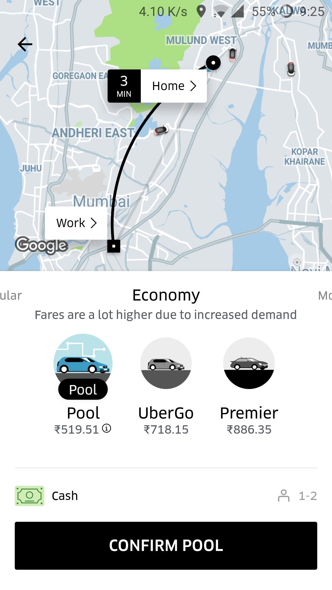 Pranay Vira on Twitter "Wow!!! Uber pool is more