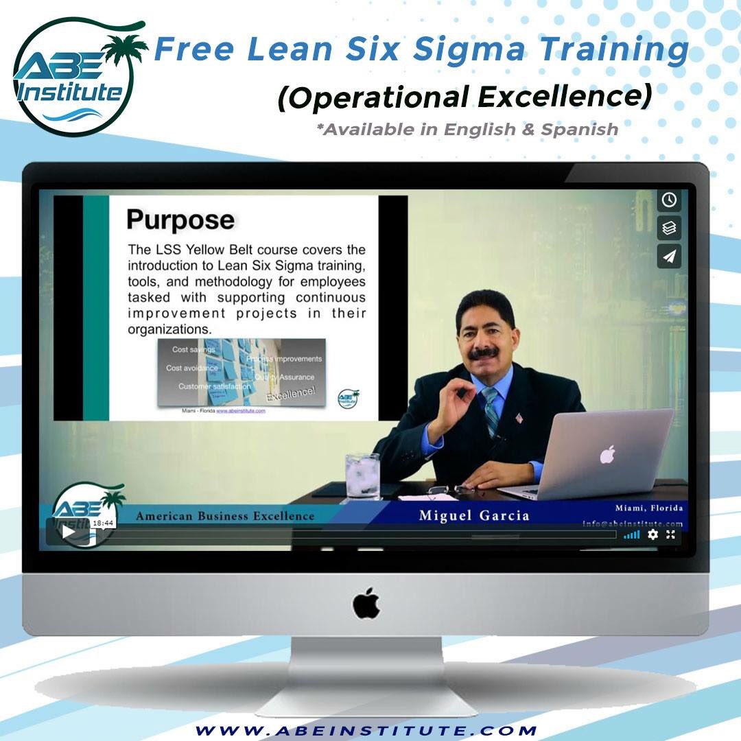 ABE_Institute's tweet photo. Sign up today for your complimentary Lean Six Sigma lesson, on us! 
Available in both English &amp; Spanish!
https://t.co/kHRELcrd51 https://t.co/weD2AuK4wM