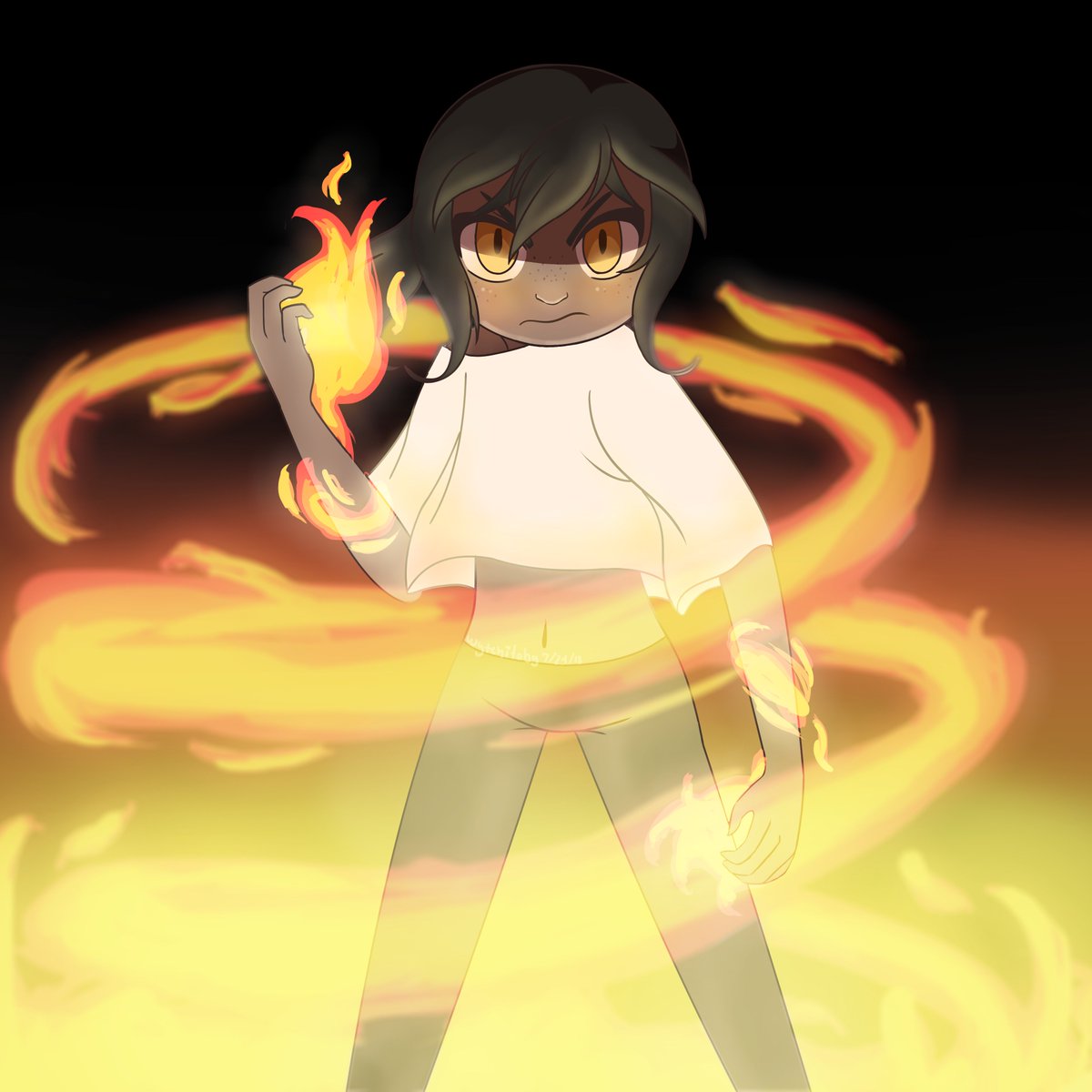 Toobstey's tweet photo. #burn #oc #originalcharacter #aerian #soleiro #originalrace #firepower #firepowers #myart #jesse https://t.co/ywOlzFV076