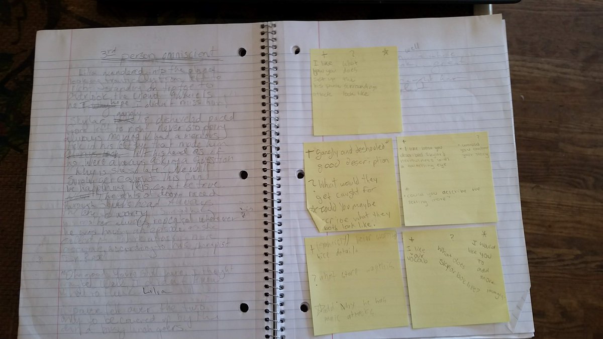 MiriamSikking's tweet photo. Excited about the in depth feedback students are giving in writer's response groups. Campers say that is the best part of their day!  #YWC2018 #SDAWP #CWP #NWP #YOUNGWRITERS https://t.co/Rm9vMG3zqJ