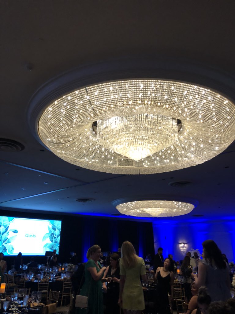 Kelly_M_Brennan's tweet photo. NACE Gala dinner where the Rat Pack once performed regularly! Amazing stage, amazing chandeliers, and amazing food! 🤯Mind Blown! #NACEEXP18 @SparklesBurgh hey https://t.co/wszeS7vPtK