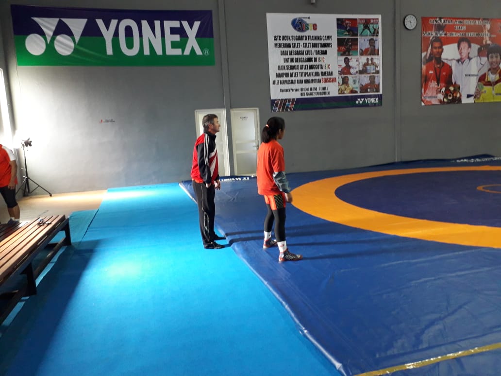 PP_PGSI's tweet photo. Semangat tinggi ditunjukkan para pegulat pelatnas Asian Games XVIII/2018 dalam latihan lanjutan mereka di Icuk Sugiarto Training Camp (ISTC), Cisaat, Sukabumi, Rabu (25/7/2018). https://t.co/cEGFMteFJa