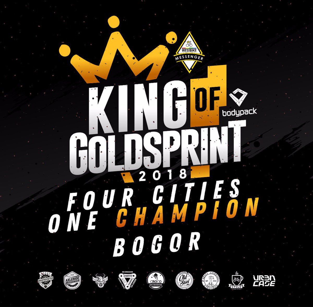 #KingOfGoldSprint2018 #Bogor

Sabtu 28 Juli.
Registrasi: 7-10am @ Taman Lodaya. 
Race: 1-8pm @ Bodypack Jl. Pajajaran No. 87 A-B.