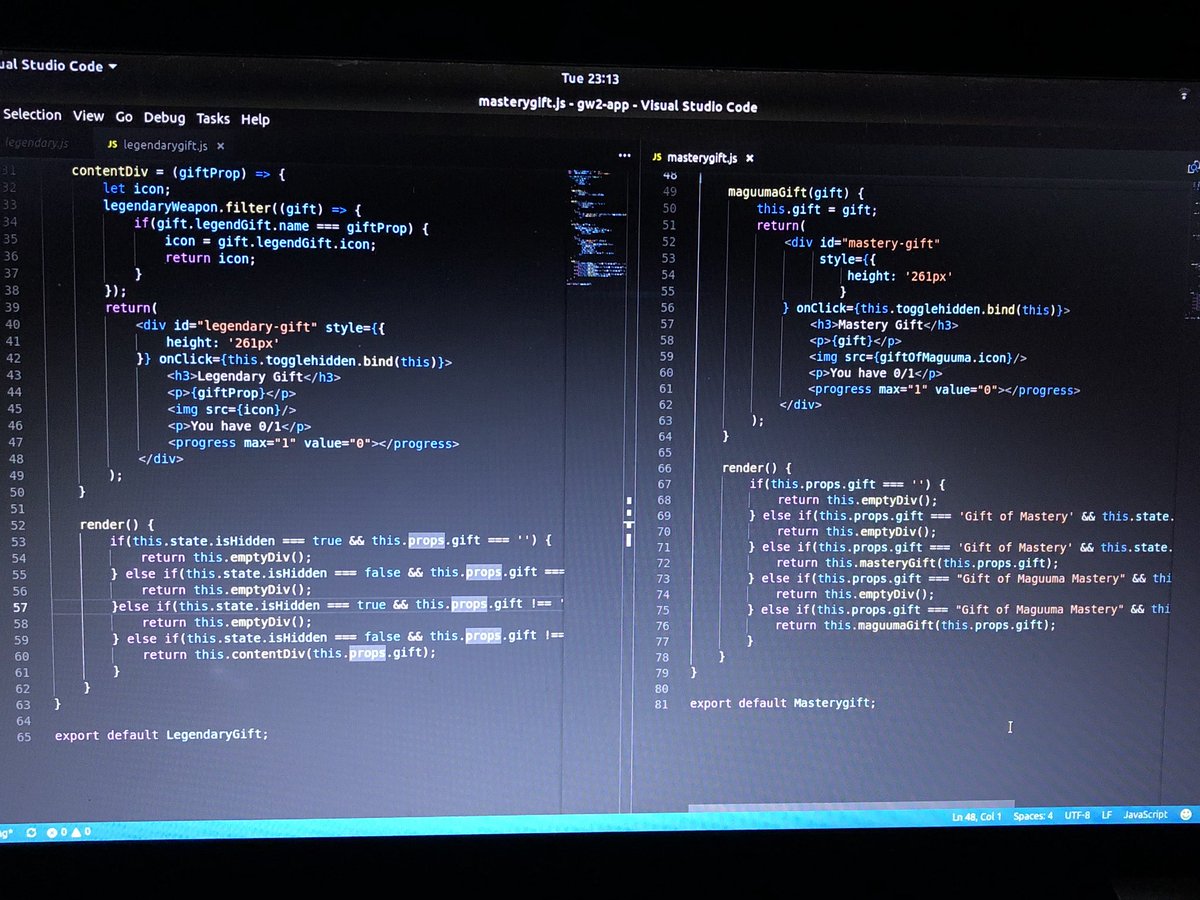 JazzTheTwig's tweet image. Spent the night refactoring some of my codebase before it became unmanageable and difficult to read. Also got a visibility feature to work on separate components and styled to fit a small mobile screen #reactj #webdesign #webdevelopment #freecodecamp