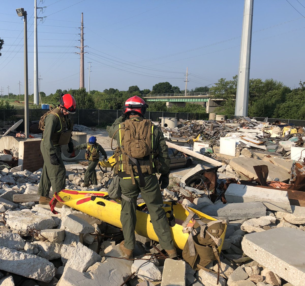 The US Marine Corps Chemical Biological Incident Response Force (CBIRF) trained in Champaign today. With the support of IFSI instructors/staff, the Univ of Illinois College of Vet Med, DRES, OSFM, and CBIRF successfully executed tech rescue and hazmat decon training. #WeAreIFSI