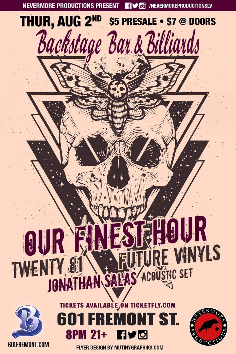 OFHOfficial's tweet photo. Show's coming up next Thursday! We have some fun surprises in store for this one 😏, WHO'S COMING OUT!? Catch @FutureVinyls @twenty_81 and an acoustic performance from Jon Salas of @hatmusiclv! Tickets are $5 each, message us and we'll deliver to you! 
#OFH2018 https://t.co/8l5d8eF34W