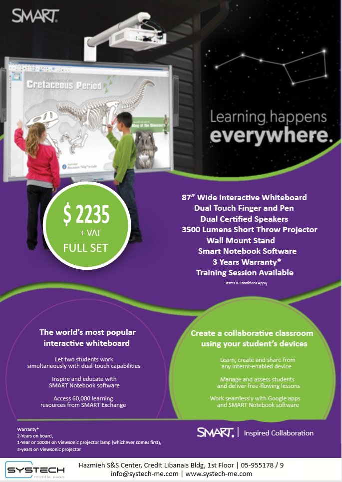 systech_me's tweet photo. #OFFER #Board #SMART_Board #Education #School #University

Contact us :

+961 5 955178
+961 5 955179
info@systech-me.com
https://t.co/HXCK4PeT7Y https://t.co/RBOPnccoxJ