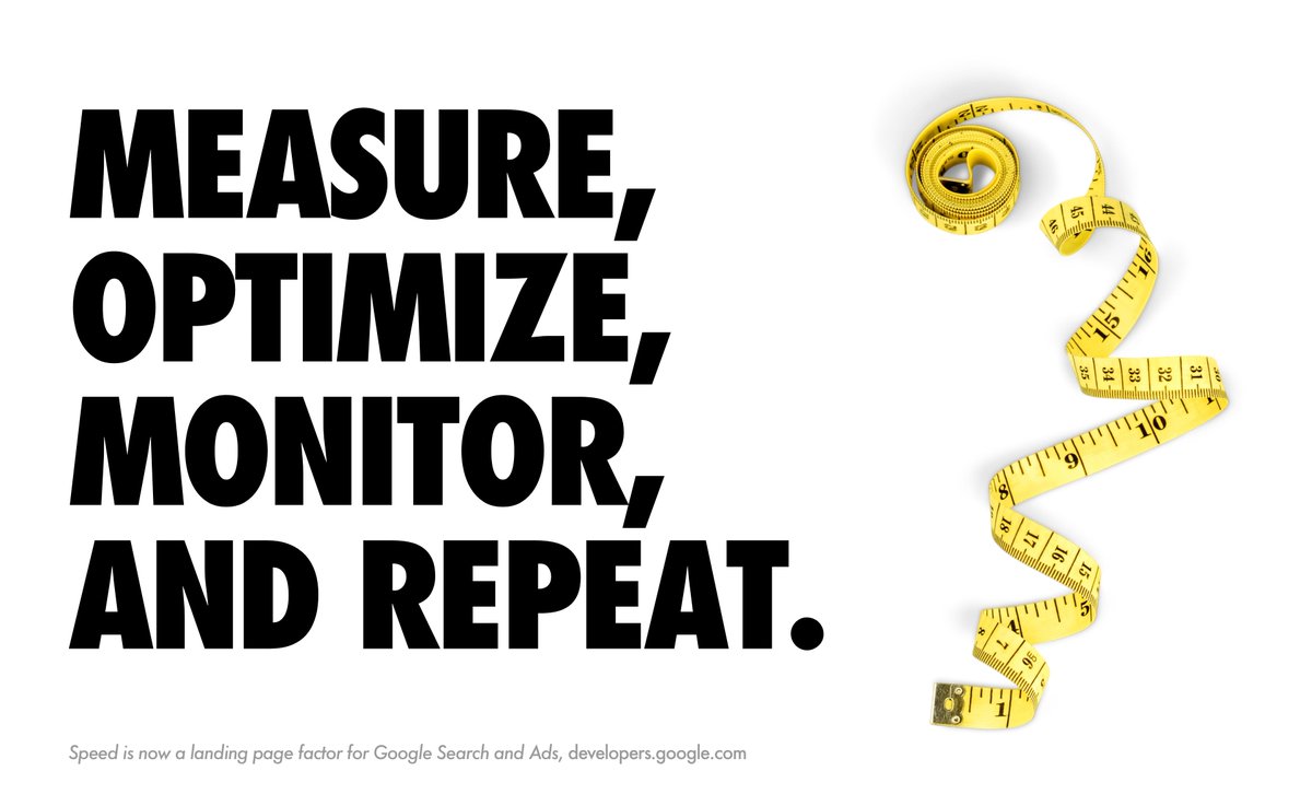 measure, optimize, monitor, and repeat.