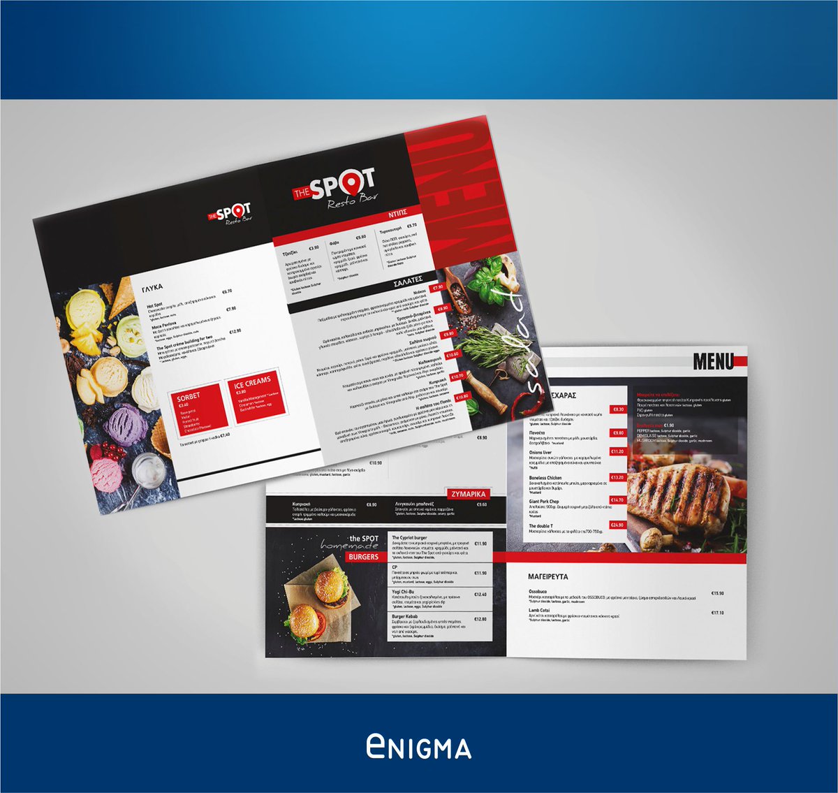 enigmaglobal_'s tweet image. Με τόσες εξαιρετικές επιλογές για φαγητό και ποτό, είμαστε σίγουροι ότι θα γίνει και το δικό σου νέο αγαπημένο spot της πόλης!

Καλές δουλειές The Spot Resto Bar !🎉🍹🍔

#MenuDesign #MenuPrinting #EnigmaSolved