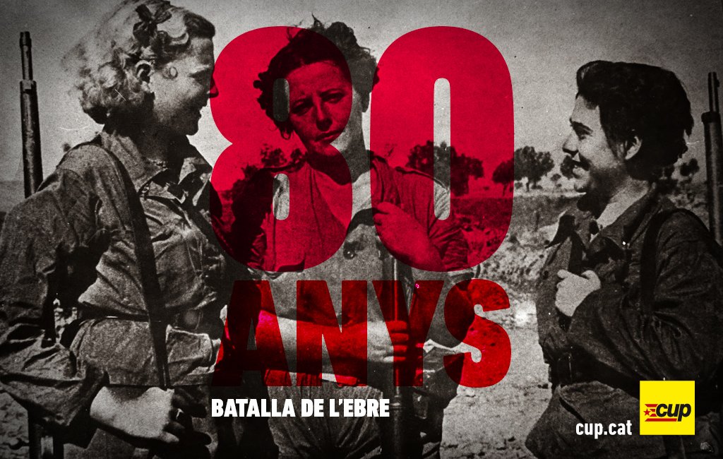 #Memòria | ⚫️🔴 80 ANYS DE #batalladelEbre 
115 dies de lluita i resistència per la dignitat de la gent treballadora.
Imprescindible recordar-ho avui. Som perquè van ser.
#Antifeixistes #NoPassaran