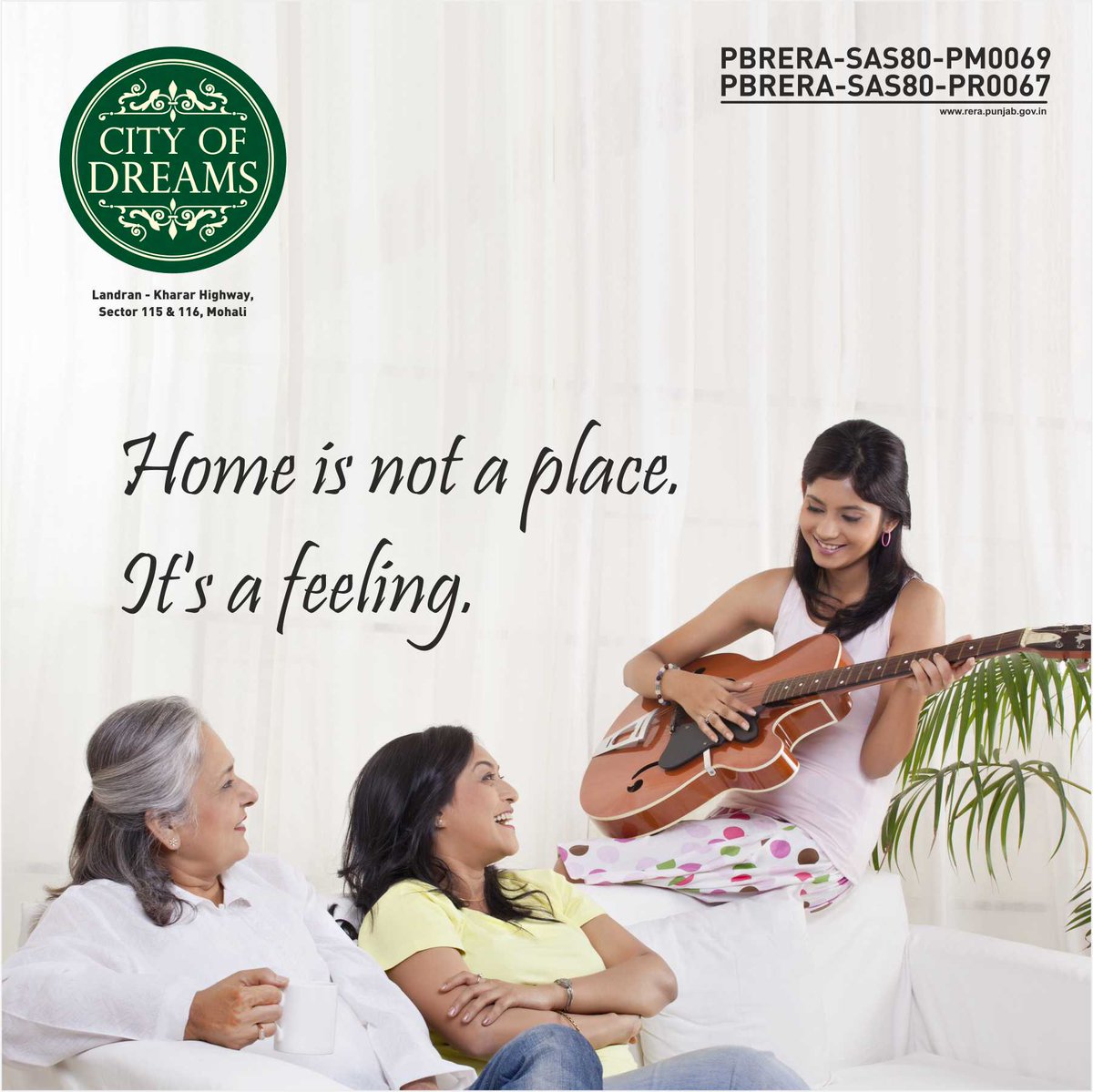 Home is not a place,it's a feeling..

#sbpgroup #gatewayofdreams #housingpark #2and3bhkapartments #zirakpur #god #ownhome #home