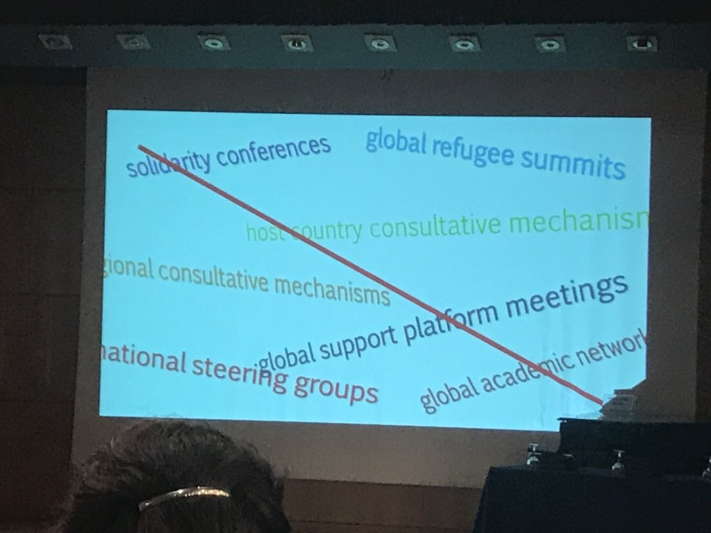 Hathaway calls for a hard not soft law approach to #refugeeprotection: #refugees are right to be dissatisfied with current framework - we need genuine reform #IASFM17 #IASFM #refugeelaw. As it is, the #globalcompact is an unworkable & frankly offensive talk shop based on 👇