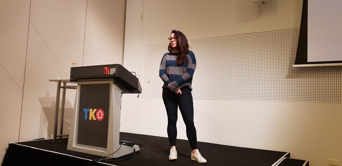 setoide's tweet photo. So great to have Kelly Dudley, one of our new colleagues from @HometrackGlobal, speaking about Automatic Valuations Models. Welcome to the @REA_Group family! #reatko19 https://t.co/BqYC3tJLoq