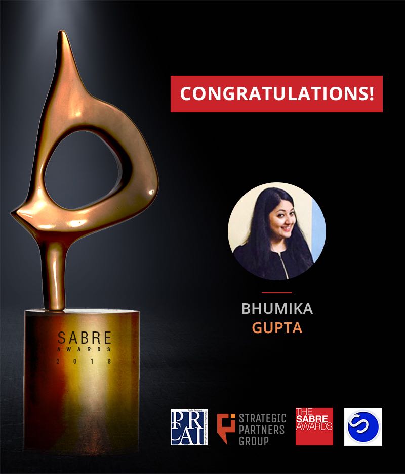 PRCAIndia's tweet photo. Congratulations Bhumika Gupta and Reema Bardhan, the winners of SPAG - PRCAI #SabreAwards Quiz. https://t.co/R331z7v1KU