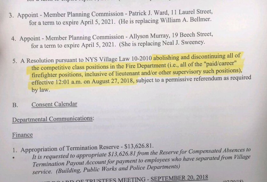 NY Village Board To Vote on Eliminating All Of Their Career Firefighters, Rely On Volunteer Firefighters 
newsday.com/long-island/na… <a href="/gcpffa1588/">Garden City Pro FF's</a> <a href="/NYSPFFA/">NYSPFFA</a> <a href="/FASNY/">Firefighters Association of the State of New York</a> <a href="/nysfirechiefs/">NYSAFC</a> <a href="/UFANYC/">FDNY UFA</a> <a href="/UFOA854/">UFOA 854</a> <a href="/OnthejobFD/">On The Job FD</a> #notwhatsbestforthepublic #politicalNOTfinancial