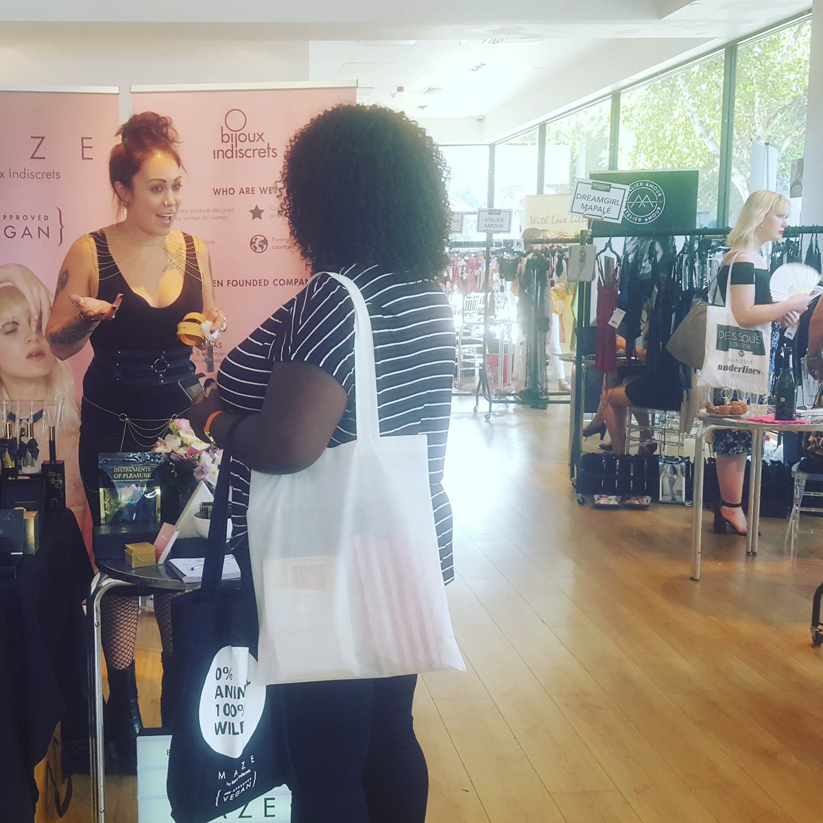 DessousLDN's tweet photo. What a showroom - can't believe it's already over for this season! #dessouslondon https://t.co/CuJAIrRKiq