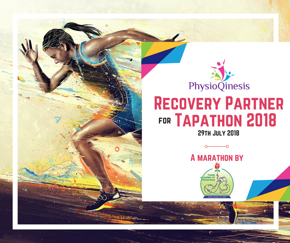 PhysioQinesis's tweet photo. Happy to announce that we are the Official #RecoveryPartner for #Tapathon2018.
#Tapathon2018 is organized by the Thane Academy of #Pediatrics (Associated with the Indian Academy of Pediatrics) for 29th July 2018, 6-8 am.
#RecoverFunctionStrengthen @Shwetharw @mahadikpriyanka https://t.co/svXDPIYSNu