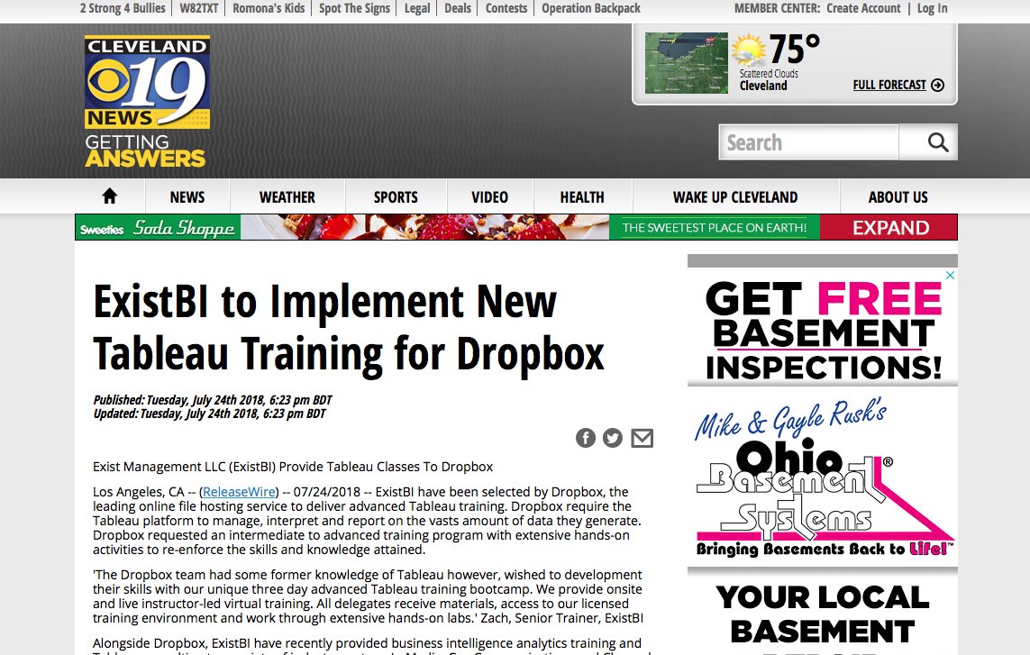 Exist_Solutions's tweet image. Just in, Cleveland News announces our recent Tableau Training for Dropbox, read all about it below.
#TableauTraining #TableauClasses #TableauConsulting 

cleveland19.com/story/38717625…