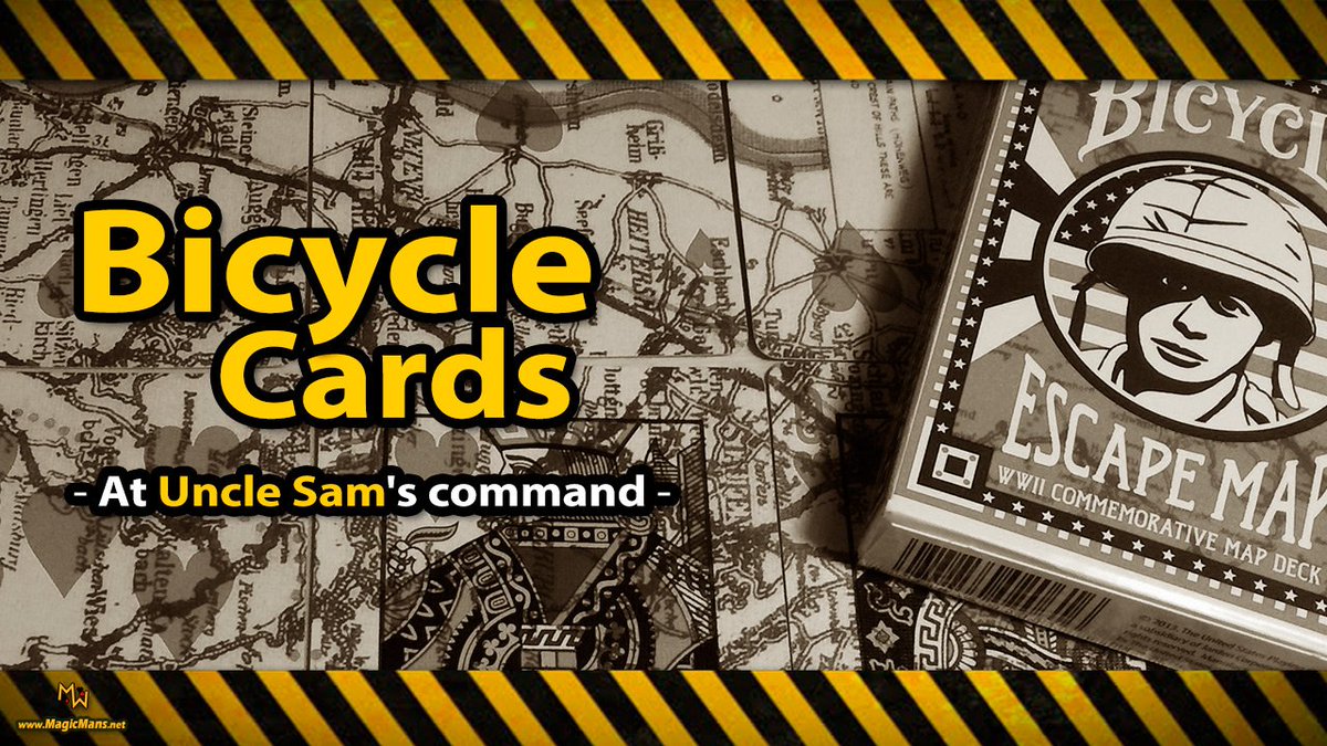 MagicMans_net's tweet photo. In the US, #cardmagic is a territory for the great #Bicycle decks. ♠♥♣♦
Did you know that this brand played a vital role during #WWII helping dozens of #POW escape from Nazis? 🃏✌
https://t.co/zcHUkpBFuW
#MagicMans #Magic #Cards #Illusionism #CardTricks https://t.co/LxEWVCuLIX