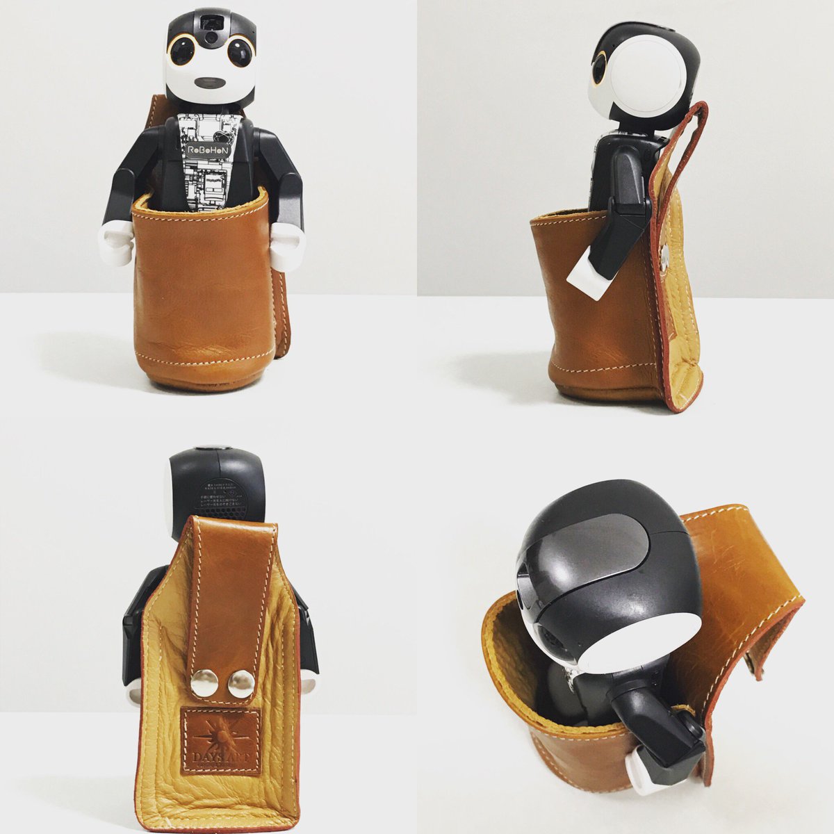 saitotetsuya's tweet image. アジアンアーツさん（買ってから名古屋の会社だと気づいた）のボトルホルダーがいいサイズ感です。 #ロボホン #RoBoHoN #DAYSART #デイズアート