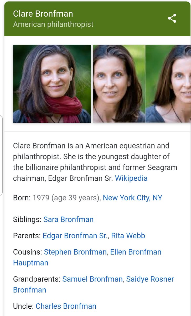 (2) Who is Clare Bronfman, heiress to the Seagram Liquor fortune?