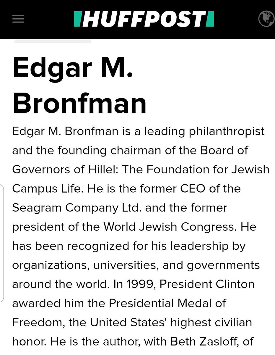 (3) Let's start with Edgar Bronfman Sr., credited with building much of Seagram