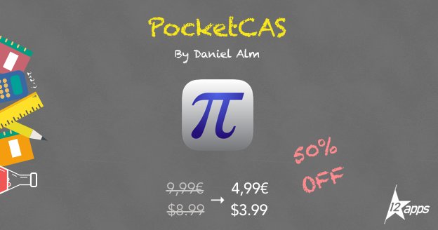 The advanced graphing calculator &amp; algebra solver <a href="/PocketCAS/">PocketCAS</a> for iOS is the indispensable tool for every student, teacher and engineer. From elementary school maths all the way to advanced Statistics and Calculus, PocketCAS can do it all! 12starapps.eu/?pt=11162&at=1…
