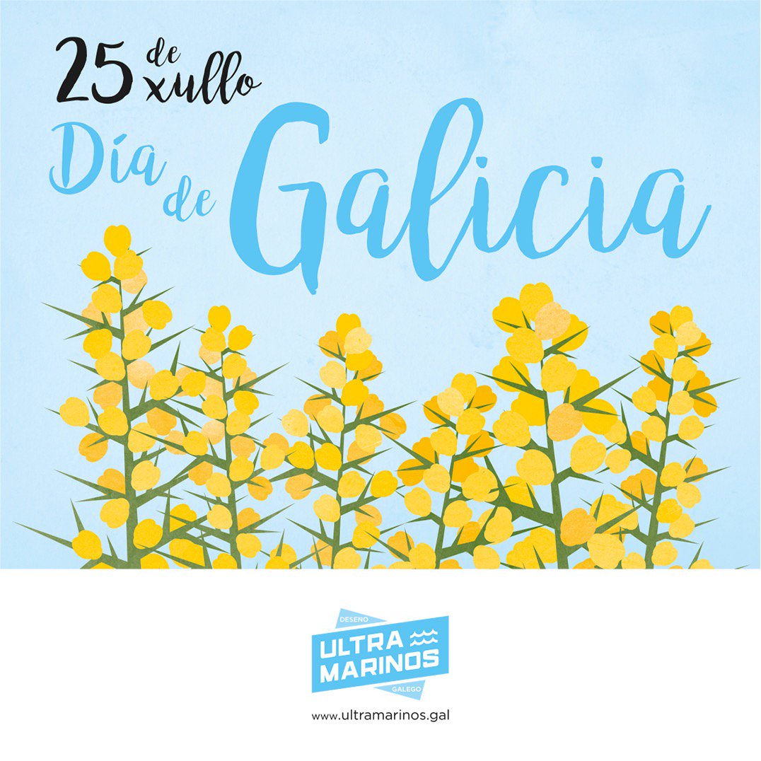 Bo #DiadeGalicia a todos os galegas e galegas, e sobre todo aos espallados polo mundo enteiro! Podes compartir con eles a nosa aportación ao 25 de Xullo. #Galicia #Apóstolo2018 #deseñogalego