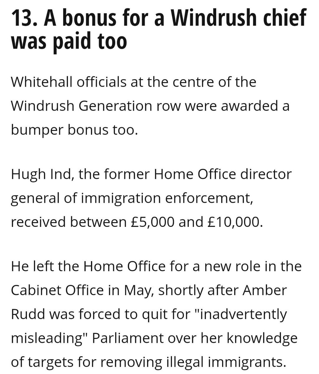 HackneyAbbott's tweet photo. No hardship fund for the #Windrush gen, but bonuses for those that failed them. 

Just one of the many bits of bad news the Tories tried to bury before the Summer holidays.

https://t.co/BKtYyfyuhE https://t.co/6ougI40YVM