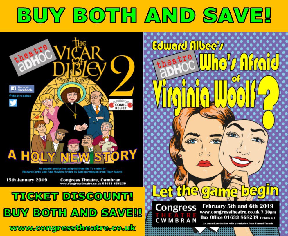 TheatreAdHoc's tweet image. congresstheatre.co.uk @CongressTheatr @x_Fif_x @heatherplowxo @mollie_pugh @JuliaLewis1012 @oneCWMBRAN @WhatsOnCwmbran @WhatsOnStage @Dibleysvicar