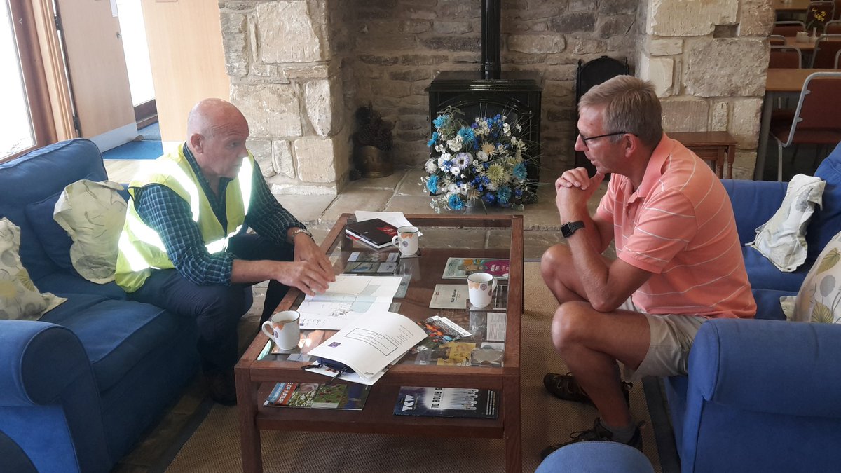 JonCoxAplus's tweet photo. So encouraged to see Malcolm Donald from @Plowman_Craven on site to survey the rest of the #AdventureBase site.
Thank you Malcolm &amp; #MikePeachey
Really looking forward to seeing #youth groups on our #Oxfordshire site in our #yurt village next year https://t.co/bHBZIS5YAy