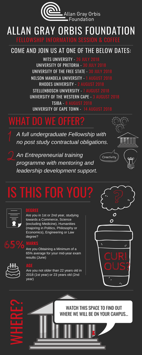 AllanGrayOrbis's tweet photo. The Fellowship university roadshow has kicked off! If you are in 1st or 2nd year and would like to find out about the opportunity of a lifetime, come and join us for a cup of coffee and a chat. See dates below: https://t.co/2qnHpuoflV
