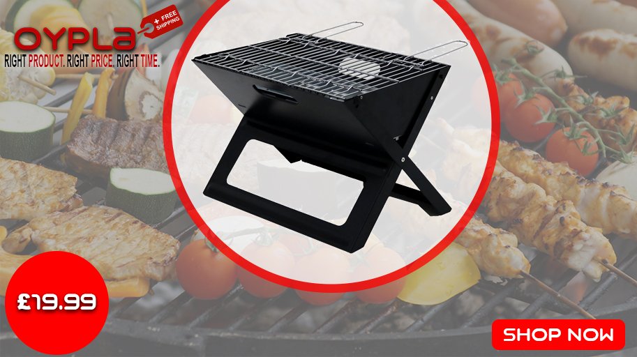oypla's tweet photo. #Dealoftheday Check out our Folding Portable Picnic Camping BBQ Barbecue Grill, just £19.99 & Free UK Delivery! Get yours now: https://t.co/gmG9CPM4Y0 #oypla #inspiration #lifestyle #onlineshopping #shopping #deal #business #HeatWave2018 #BBQ #outdoorfun #oneplacetobe #garden https://t.co/WJEnlHmeXa