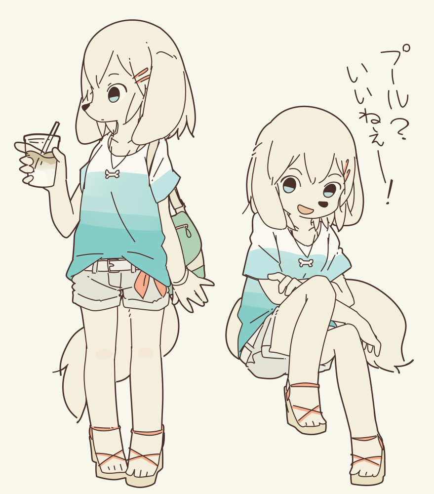 ダックスフンドの女の子とプールに行きました～ 