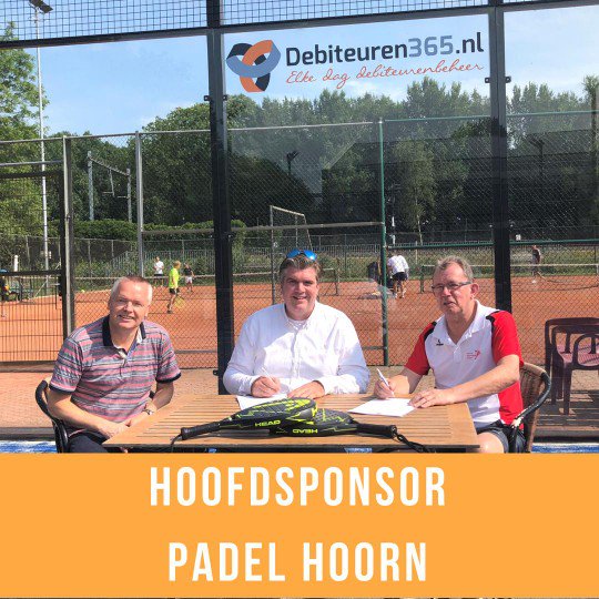Met trots kunnen we melden dat <a href="/debiteuren365/">debiteuren365</a>  zich voor de komende 3 jaar als hoofdsponsor heeft verbonden aan de padel tak van TV Hoorn.

Zie: tvhoorn.nl/padel/nieuws/3… voor het volledige nieuwsbericht!