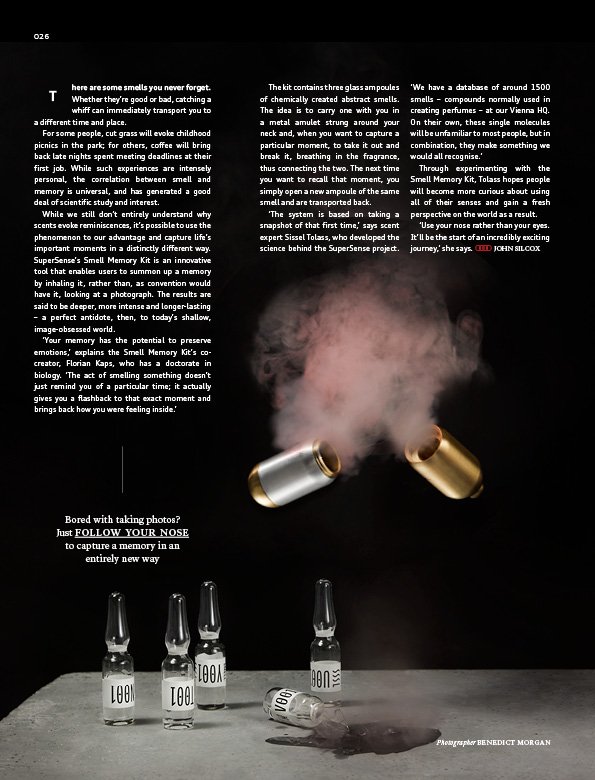 'Use your nose rather than your eyes. It'll be the start of an incredibly exciting journey.' Sissel Tolass, inventor of the <a href="/SUPERSENSE_VIE/">SUPERSENSE</a> Smell Memory Kit. Berlin. Sum up #memories by inhaling them, rather than looking at a photo.  #chemistry #innovation #nophoto #smell #analog