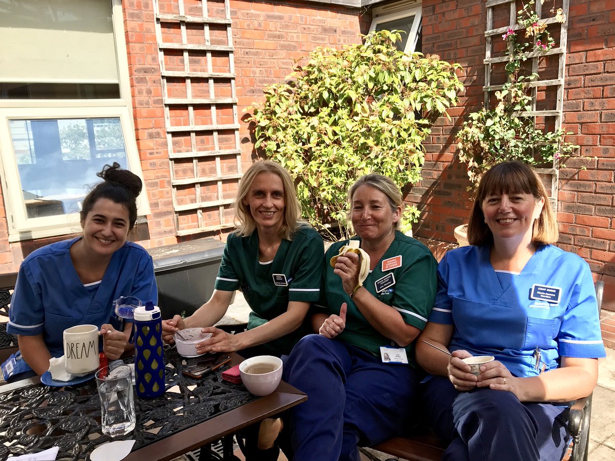 Making sure #TeamSpinalSDH get to take their breaks in the shade in our courtyard #resilience @actionhappiness #timeout #lookingaftertheteam @salisburyNHS