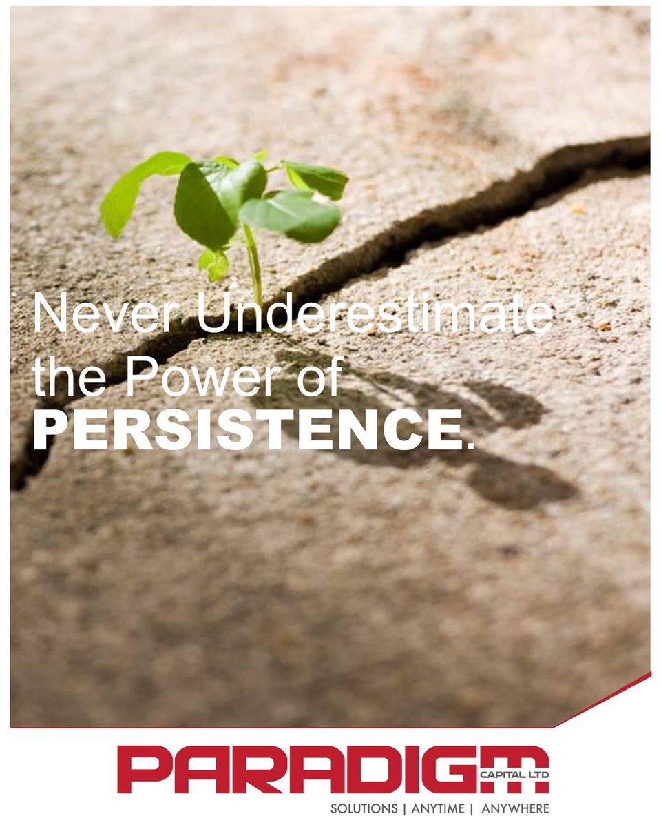 PARADIGMCapLtd's tweet photo. #ThePowerOfPersistence
Sometimes the greatest opportunities for positive change will arise from the most difficult situations. The beauty of this however, is that most enduring strengths are forged against the most stubborn challenges - #steppingstones.
#PARADIGM Capital Ltd. https://t.co/LBDfAJ4NSx
