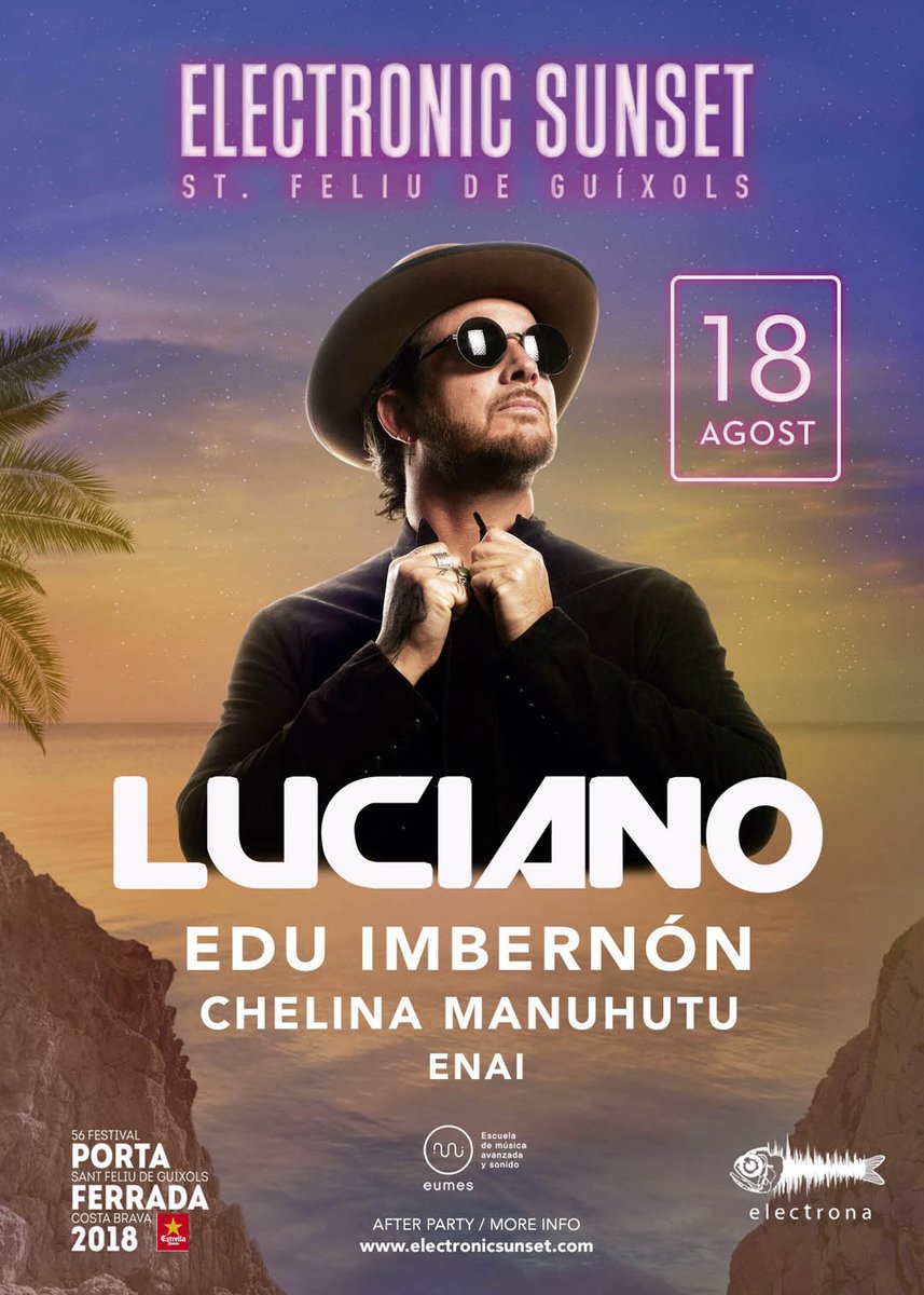 flaixfm's tweet photo. Eivissa, Bèlgica, França... i el Festival @PortaFerrada! Luciano actuarà el proper 18 d'agost a la festa de clausura d'#ElectronicSunset 🔥
👉 https://t.co/3O590uKFvj https://t.co/Ws4henx5lH
