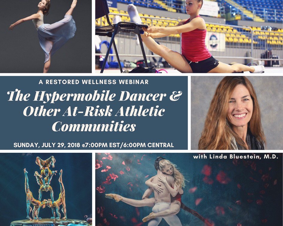 Wellapalooza's tweet photo. 'The Hypermobile Dancer - What Every Dancer and Dance Educator Needs to Know About Hypermobility Disorders’ with Linda Bluestein, MD and Kendra Neilsen Myles, CHES, BCPA, RYT 200 https://t.co/R8QPLqwbKd https://t.co/FlzS5lFa4n