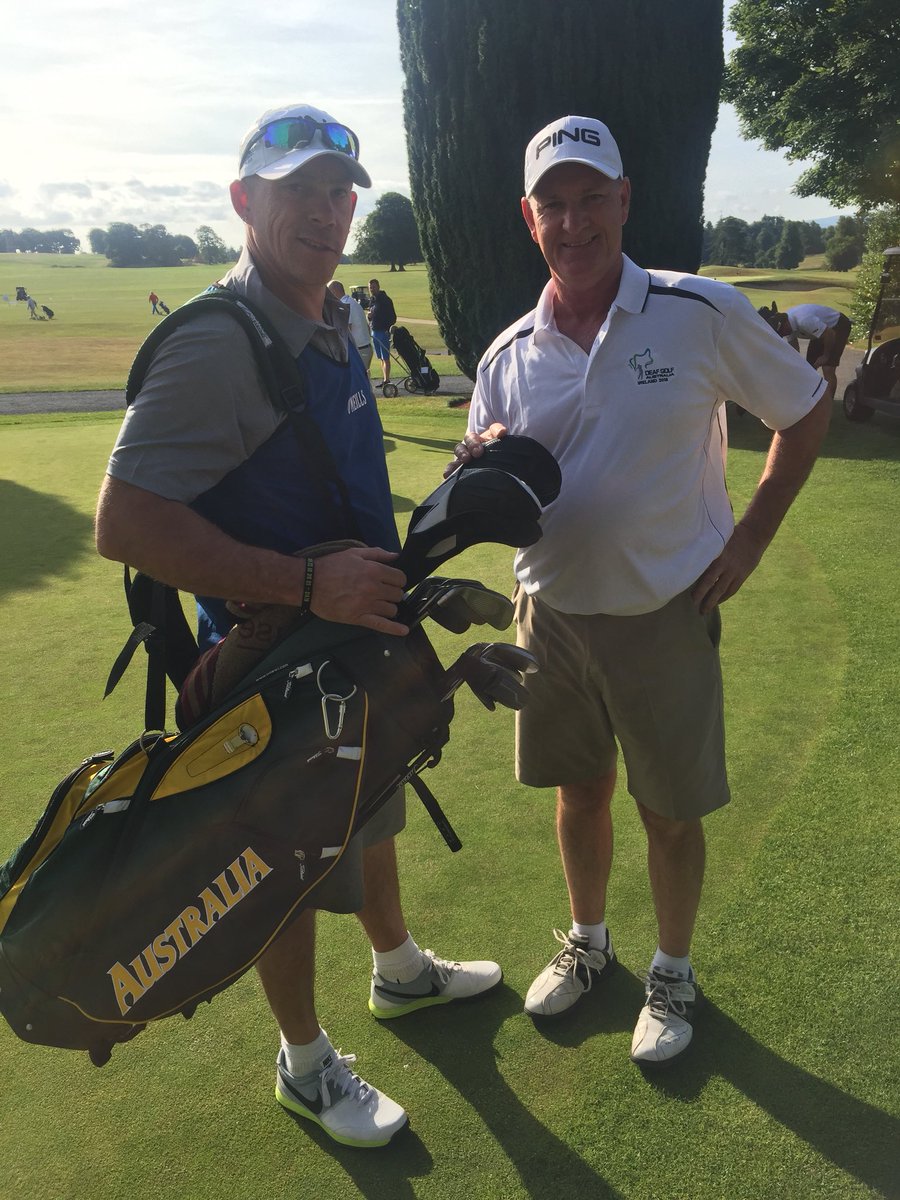 CartonHouseGolf's tweet photo. 115 players from 18 countries are playing @CartonHouse this week in the 12th @WorldDeafGolf World Championship @wdgc2018 #WDGC2018 https://t.co/TfwjSTs1Io