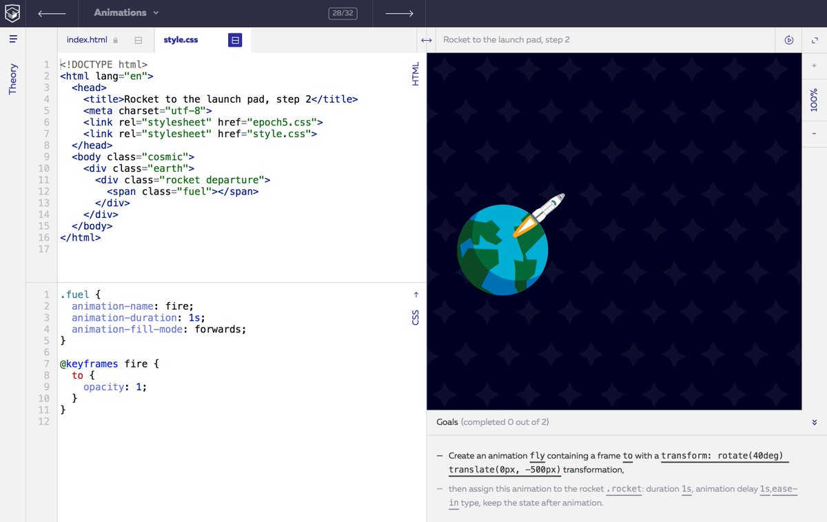 htmlacademy_en's tweet image. Hello everyone! Guess what? HTML Academy speaks English now 😎 Many people have asked if there’s any front-end courses as good as ours but in English. One of our best courses is available in English now for curious CSS explorers! Meet and enjoy css-animations.io