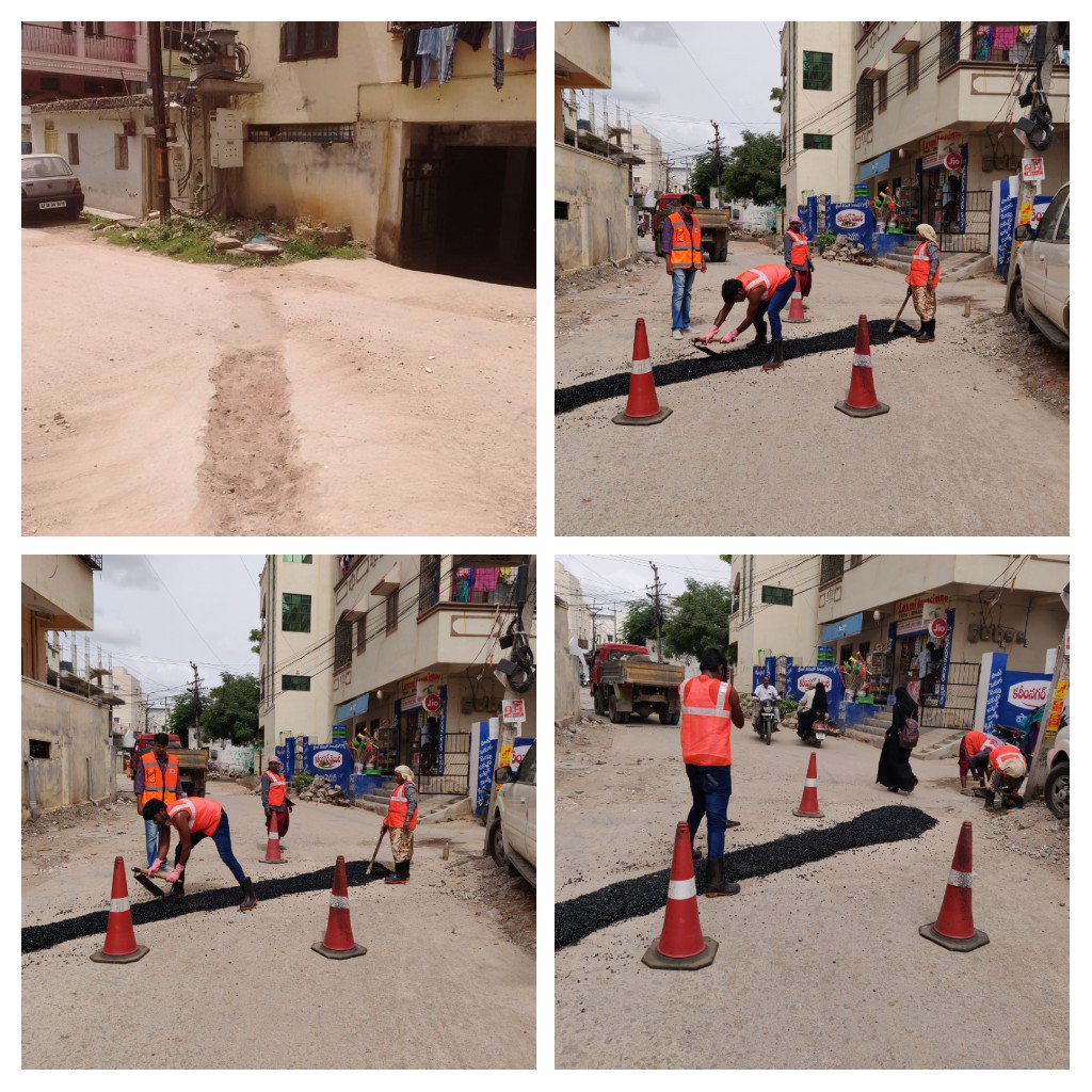 Swachh Namaskar Sir, Filling of Road Cross cuttings at Sai Baba Temple in Annapurna colony and Laying of CC patches at Gollamuthayala Bavi in Annapurna colony by IRT in Nacharam ward-06 Kapra Circle-01 GHMC. <a href="/GHMCOnline/">GHMC</a> <a href="/ZC_LBNagar/">Zonal Commissioner, LB Nagar Zone, GHMC</a> <a href="/DC_Kapra/">DC_Kapra</a> <a href="/EE_Kapra/">Executive Engg LB Nagar</a> <a href="/Dyee2K/">DyEE2_Kapra</a>