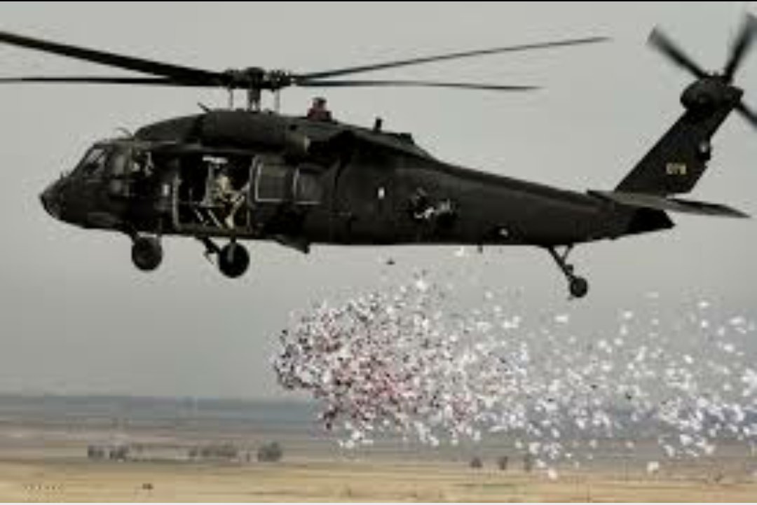 RadioDanan's tweet photo. Reports from #Middle_Shabelle region in #Somalia say  helicopters scattered warning pamphlets between the towns of #Afgoye and #Balcad especially at a small village called #Basra. The leaflets were stating to the residents to flee those areas that come under Al-Shabaab control. https://t.co/NaURjaRrVQ